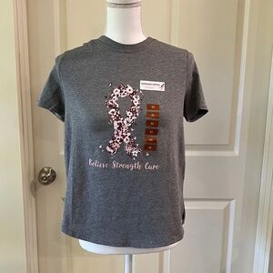 Susan Komen Earth Yoga Eco Tee Believe Strength Cures Bamboo Cotton Awareness